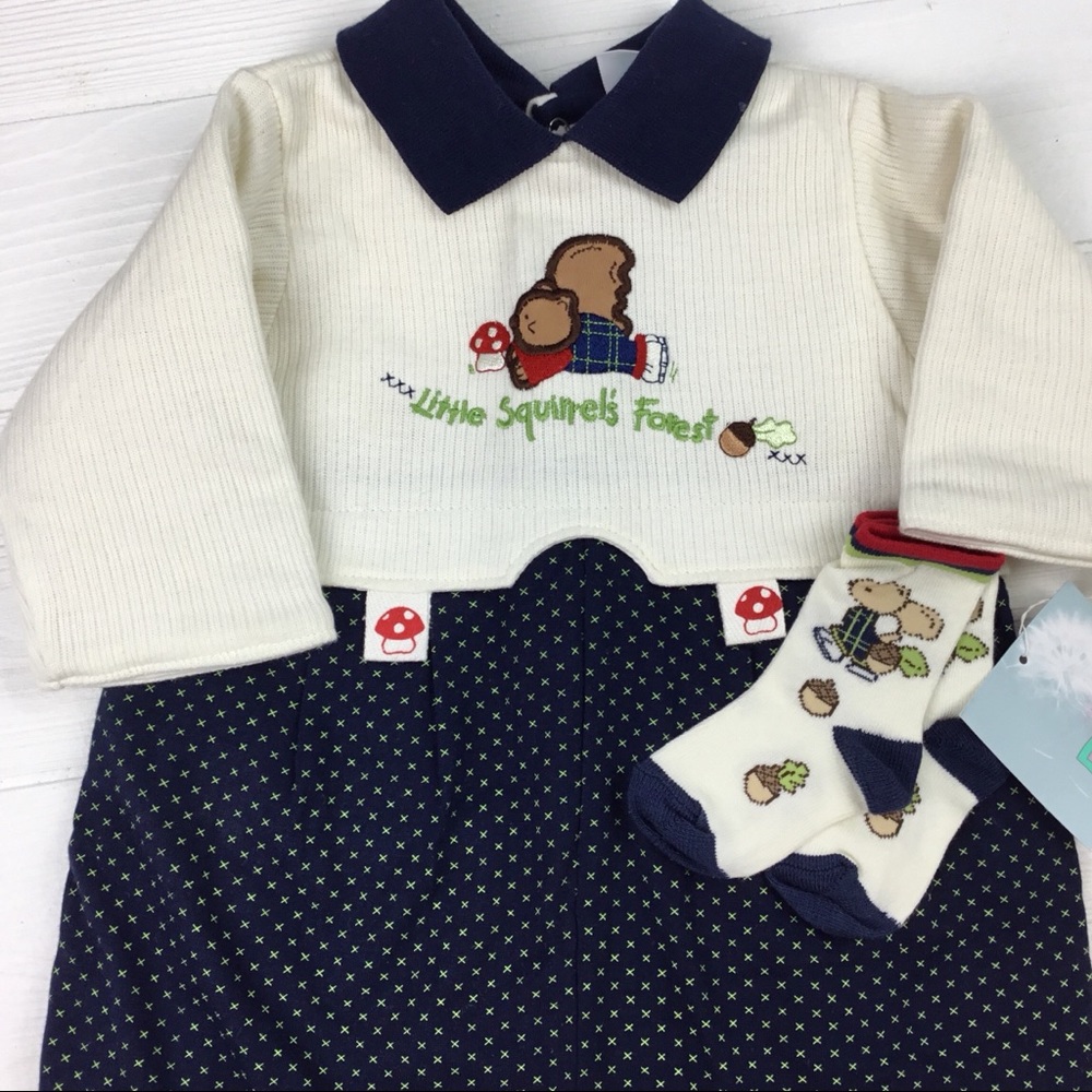 NWT Infant Soft & Warm Coverall Baby Boy Outfit 6M